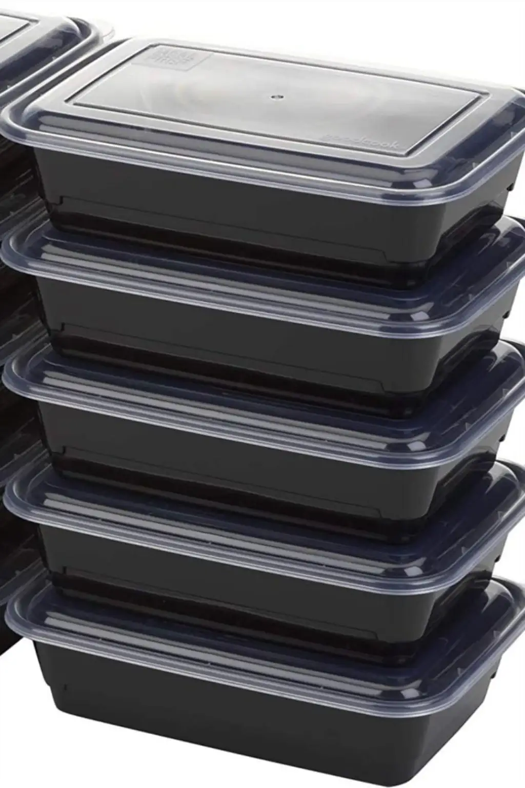 Black Rectangular Meal Containers