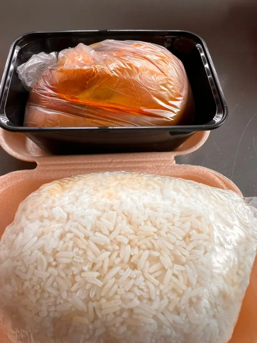 Plain Rice and Palmnut Soup